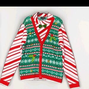 Festive Green and Red Christmas Sweater